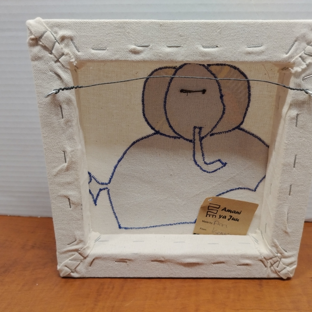 Handmade Fabric Over Canvas Animal Wall Art. Made in Nairobi, Kenya by Anna K - Picture 8 of 13